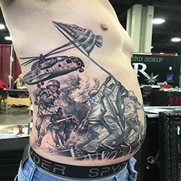 miltary rib tattoo